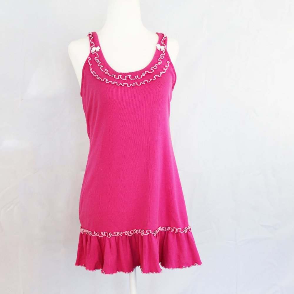 Betsey Johnson Medium Pink Nightgown/Chemise Ruffles & Bows